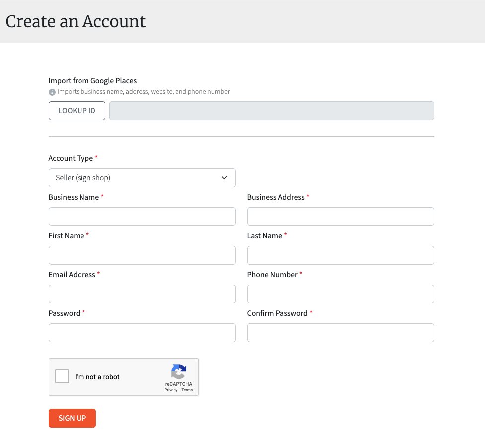 Create Account