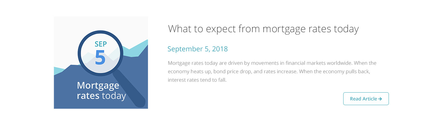 Todays rates section